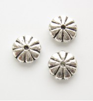 Flat Round Flower Spacer Bead